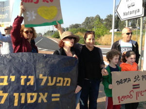 הפגנה נגד מפעל הגז בצומת העוגן 230413 (6)