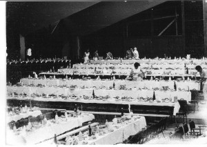 עריכה במדרגות בית וינה פסח- 1965